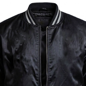 Zeta Black Sorority Satin Varsity Bomber Jacket Custom Embroidered Greek Letter Lightweight Eco-Friendly Women’s Autumn Winter - Product Image 2