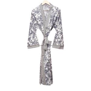 Pure Cotton Digital Printed Women's House Robe Summer <b>Kimono</b> Floral <b>Beach</b> Dress Oriental Festival Front Breathable Eco-Friendly - Product Image 4