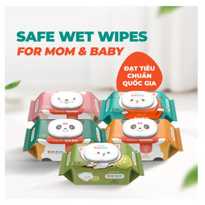 Lingettes humides Kinkin 30 pièces, lingettes pour bébé en tissu non tissé de qualité supérieure, antibactériennes et extra douces, lingettes nettoyantes, vente en gros au Vietnam - Product Image 5