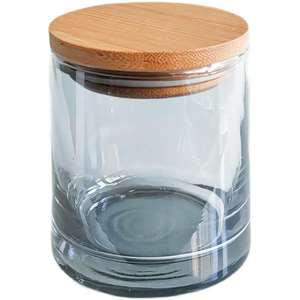 Pot en verre borosilicate moderne de gros avec couvercle en bois, capacité 250 ml, design multifonctionnel pour fêtes - Product Image 5