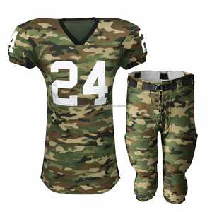 Uniforme de Fútbol Americano con Diseño de Camuflaje, MOQ Bajo, Directo de Fábrica, Muestra Personalizada, Diseño por Sublimación, Conjunto de Uniforme de Fútbol Americano para Equipos - Product Image 4