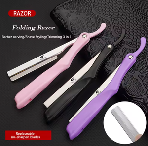 High Quality German Stainless Steel <b>Men's</b> Beard Shaving Razor Cut Throat Design with Wooden Handle shaving razor for sale - Product Image 1