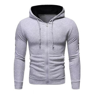 เสื้อฮู้ดผู้ชายแบบซิปเต็มตัว ผ้าฝ้ายเนื้อนุ่ม สวมใส่สบาย เหมาะสำหรับฤดูหนาว รับสกรีนลายตามสั่ง แฟชั่นสตรีทฮู้ดดี้ ขายส่ง - Product Image 1
