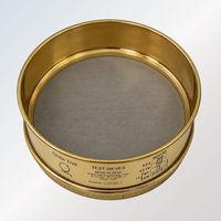 Tamis d'essai GT-502 électroformé pour analyse de sol en laboratoire, maille dorée 0,075 mm, outil d'analyse