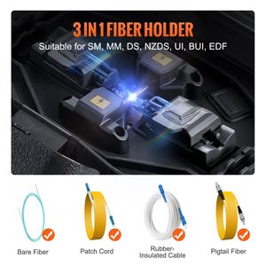 Giuntatrice a fusione di fibra ottica a 6 motori con allineamento del nucleo, LCD da 5 pollici, giunzione e riscaldamento in 13 secondi - Apparecchiatura all'avanguardia per fibra ottica - Product Image 5