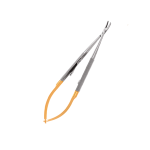 Portaagujas Curvo Castroviejo Perma Sharp de 14 cm, Instrumento Quirúrgico Dental para Microcirugía, Herramienta de Sutura de Acero Inoxidable - Product Image 2