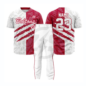 ชุดยูนิฟอร์มเบสบอล Zersia International Boltons สีเขียวขาว พิมพ์ลายแบบ Sublimation สำหรับผู้ชาย ผ้าโพลีเอสเตอร์ระบายอากาศได้ดี - Product Image 2