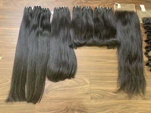 100% Extensions de cheveux Remy droites naturelles cuticule de haute qualité modèle de cheveux crus cambodgiens vietnamiens HD faisceaux de cheveux humains en vrac - Product Image 6