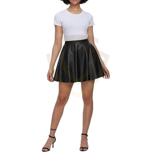 Nueva Falda de Cuero PU para Mujer con Logotipo OEM, a la Moda, a Bajo Precio, Cómoda - Product Image 5