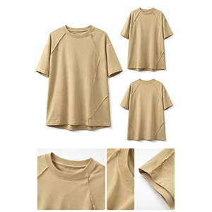 T-shirt oversize en coton et élasthanne pour homme, poids lourd 220 GSM, qualité export - Product Image 1