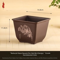 Pot de fleurs en résine imitation céramique Zisha, design épaissi, style épuré, pour plantes vertes, plantes en pot, bonsaï