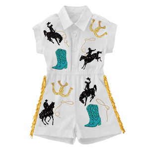 Combinaisons décontractées d'été très tendance, style rétro, taille haute, broderie, super élégantes, confortables, noires, respirantes, uniques, 100% coton - Product Image 3