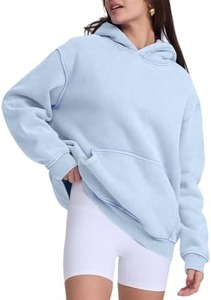 เสื้อฮู้ด & เสื้อสเวตเตอร์ทรงหลวมสำหรับผู้หญิงผ้าคอตตอน100% ดีไซน์แบบกำหนดเองพิมพ์โลโก้หน้าสำหรับฤดูหนาวโรงงานออนไลน์ - Product Image 5