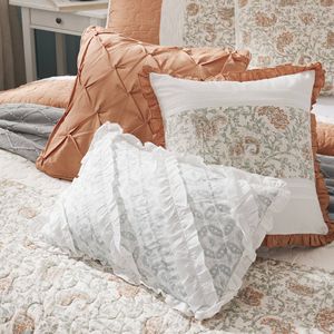 Set di trapunta in cotone a 6 pezzi con cuscini eleganti collezione di biancheria da letto - Product Image 4