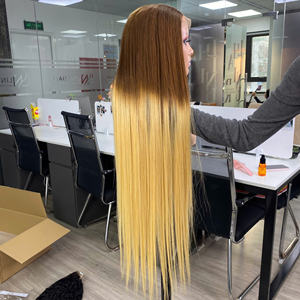 Cabello Virgen Vietnamita Liso Extremo Rubio Ombre, Cabello Humano de Lujo Súper Doble Trama, Envío Rápido Directo de Fábrica - Product Image 5