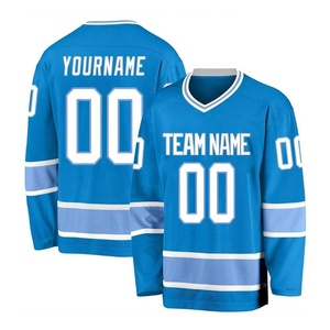Custom Ice Hockey Jersey Adult Men V-Neck <b>Red</b> <b>White</b> <b>Stripes</b> Sublimated Print Personalized Team Name Number Moisture Wicking - Product Image 1