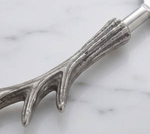 Ensemble de 4 couteaux à fromage avec manches en bois de cerf, lames en acier inoxydable, outils à fromage en zinc pour la cuisine - Product Image 2