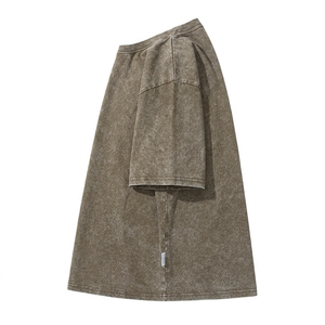 Camiseta de Hombre Oversize de Algodón 100% de 280 g/m², Tejido de Punto, Lisa, Estilo Vintage, Manga Corta, Impresión Serigráfica, OEM - Product Image 2