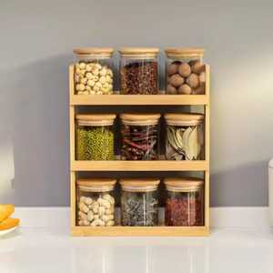 2 Tier Bamboo Under <b>Sink</b> Organizer Pull Out Storage <b>Baskets</b> Sliding Cabinet Drawer Rack Kitchen Bathroom Countertop Wood Shelf - Product Image 4