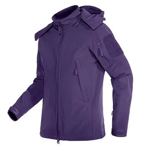 Veste en polaire bleue pour homme Econex Sports, à capuche, fermeture éclair intégrale, col montant, imperméable, coupe-vent, vêtements décontractés pour l'extérieur, coupe régulière - Product Image 4