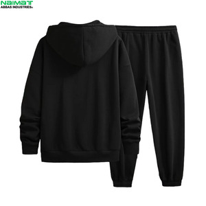 Conjunto Deportivo para Hombre con Cuello Alto y Media Cremallera, Transpirable, Sudadera con Capucha y Pantalones Jogger Ajustados - Product Image 4