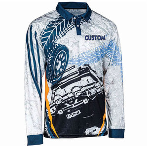 Camisetas de Manga Larga para Hombre con MOQ Bajo, 100% Poliéster, Secado Rápido, Protección UV, Logotipo Personalizado Impreso, Jersey para Pesca al Aire Libre - Product Image 1