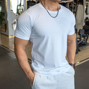 Camiseta Deportiva para Hombre, de Secado Rápido, Transpirable, Lisa, de Manga Corta, Cuello Redondo, para Fitness y Running - Product Image 3