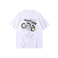 Kaos Unisex Motor Lengan Pendek Kerah Bulat 100% Katun Jersey Kasual Semua Musim