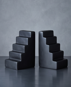 Unique Tiered Stair Motif Heavy Metal <b>Book</b> <b>Stand</b> Texture Casting Tabletop Decor Bulk Order Supplies - Product Image 1