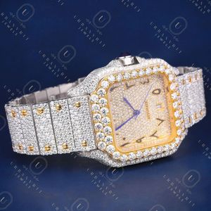 Reloj de Cuarzo de Lujo con Caja Cuadrada de Acero Inoxidable con Incrustaciones de Diamantes, Correa de 20 mm con Cierre Desplegable, Pantalla Analógica para Mujer - Product Image 3