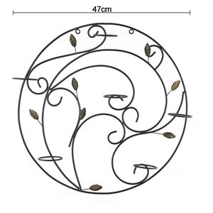 ที่แขวนผนังโลหะสำหรับใส่เทียนทีไลท์พร้อมถ้วยเหล็กดัดทรงกลมสำหรับตกแต่งบ้านในเทศกาลดิวาลีและห้องนั่งเล่น - Product Image 4