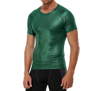 T-shirt en coton uni pour homme, col rond, confortable, décontracté, basique, léger, respirant, vêtements d'été, fournisseur en gros - Product Image 1
