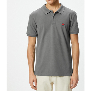 เสื้อกอล์ฟผ้าโพลีเอสเตอร์/คอตตอนกันยับราคาส่ง ถูก สำหรับเสื้อยืด ปักโลโก้ พิมพ์ลาย  แบบเรียบ  แบบวาฟเฟิล - Product Image 5