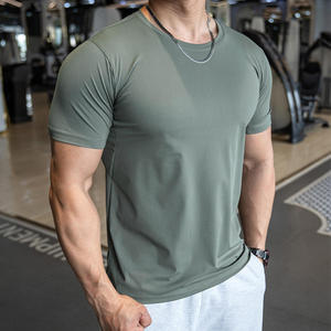 Camiseta Deportiva para Hombre, de Secado Rápido, Transpirable, Lisa, de Manga Corta, Cuello Redondo, para Fitness y Running - Product Image 2