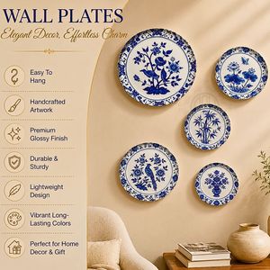 Juego de 5 Placas Decorativas de Metal para Pared, Arte Mural para Decoración del Hogar, Sala de Estar, Dormitorio y Oficina - Product Image 6