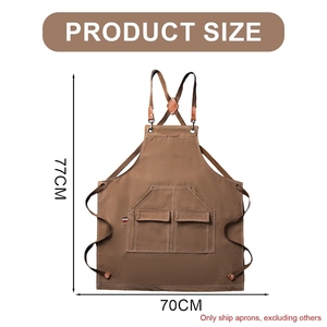 Tablier de soudage en toile de haute qualité, réglable, robuste, pour hommes, avec grandes poches, tablier de travail pour chef, jardinage, barbecue - Product Image 3