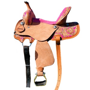 Silla de montar western de cuero genuino hecha a mano de primera calidad con estructura de madera para carreras de barriles, cuerda y equitación recreativa - Calidad de exportación - Product Image 3