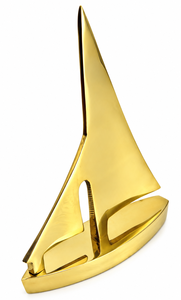 Handcrafted <b>Brass</b> Sailboat Sculpture Nautical Tabletop Decor Polished Metal Sailing Boat Figurine Maritime Home Office <b>Ornament</b> - Product Image 6