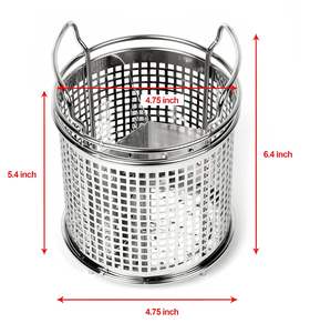 Porte-ustensiles rond en acier inoxydable pour la cuisine, organisateur durable et moderne - Product Image 5