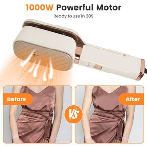 Défroisseur de voyage 3-en-1 1000W avec tête rotative et pince de suspension pour vêtements - Product Image 2