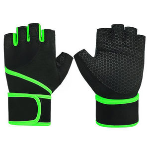 PU Half Finger Outdoor Touchscreen Compatible Gym <b>Gloves</b> Custom Logo Padded Palm Lightweight Weightlifting Fitness - Product Image 5