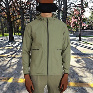 Nouvel arrivage : Ensemble 2 pièces survêtement en toile avec col montant, couleurs et tailles personnalisables, haute qualité, pour homme, idéal hiver - Product Image 2