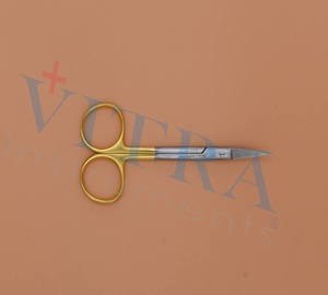 กรรไกรตัดเยื่อแก้ว Iris Scissors Supercut TC ชุบทอง สแตนเลสสตีล ด้ามจับแบบแมนนวล สำหรับงานผ่าตัดที่ต้องการความแม่นยำ - Product Image 3