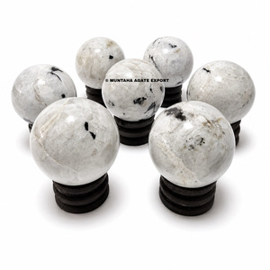 Esfera de Cristal de Ágata Muntaha de Alta Calidad, Hecha a Mano, para Sanación, Feng Shui, Piedra Lunar, Artículo Coleccionable para el Hogar - Product Image 4