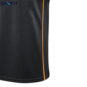 Maillot de basket-ball unisexe de couleur noire unie, vêtements de sport de qualité supérieure, respirant, uniformes de basket-ball courts personnalisés, dernier design - Product Image 3