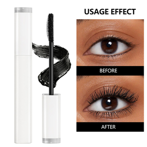 Máscara de Pestañas Resistente al Agua y al Aceite, de Larga Duración, Anti-Manchas, Rizador de Pestañas, Voluminizador, Maquillaje de Pestañas de Marca Privada, Tubo Negro y Blanco - Product Image 1