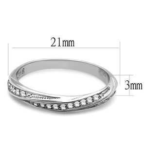TK3259-High Polished Stainless Steel <b>Ring</b> with AAA Grade CZ Clear-Dishes & <b>Plates</b> - Product Image 2