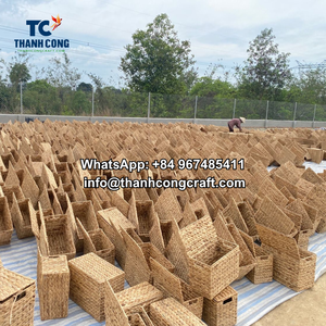 กล่องหวายทรงหกเหลี่ยมตกแต่งแบบทันสมัยทำด้วยมือทำจากหวายธรรมชาติ - Product Image 3