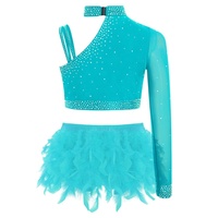 6-16 filles stage scène danse Performance porter enfants formation Dancewear Performance Costumes de danse pour enfants
