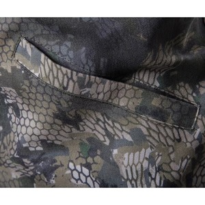 Men's Camouflage Print Bomber <b>Jacket</b> Regular Fit Zipper Closure Casual Autumn Wear Polyester Material Turn-down Collar - Product Image 3